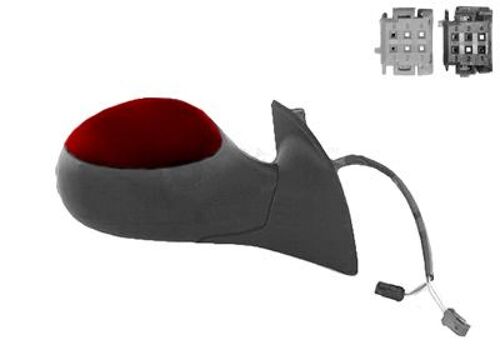 Retroviseur Electrique Droit Rouge Pour Peugeot 1007