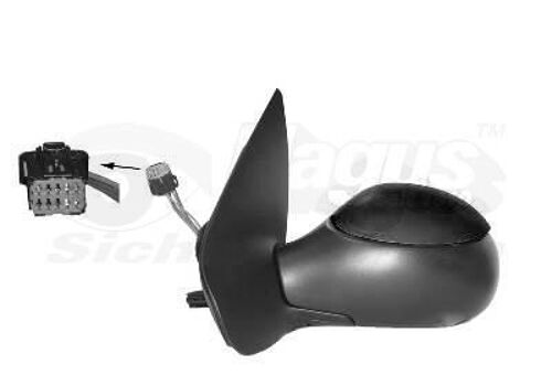 Retroviseur Electrique Gauche Noir Pour Peugeot 206+ 09 -