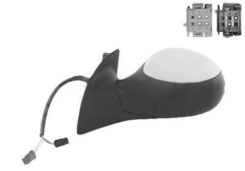 Retroviseur Electrique Gauche Blanc Pour Peugeot 1007