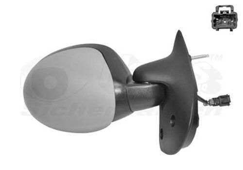 Retroviseur Electrique Droit Gris Metal Pour Renault Twingo 92 - 07