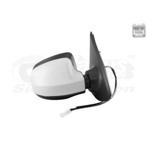 Retroviseur Electrique Droit Blanc Pour Dacia Logan 10/12 - 16