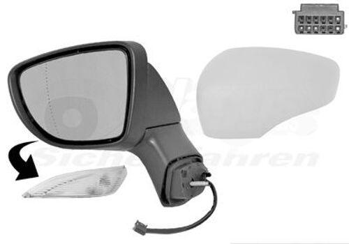 Retroviseur Electrique Gauche Blanc Pour Renault Captur 05/13 -