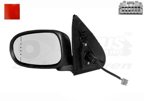 Retroviseur Electrique Gauche Rouge Pour Nissan Almera 00 - 06 N16