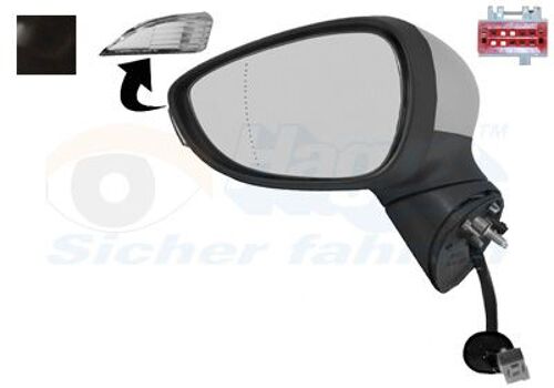 Retroviseur Electrique Gauche Noir Pour Ford Fiesta 1/13 - 17