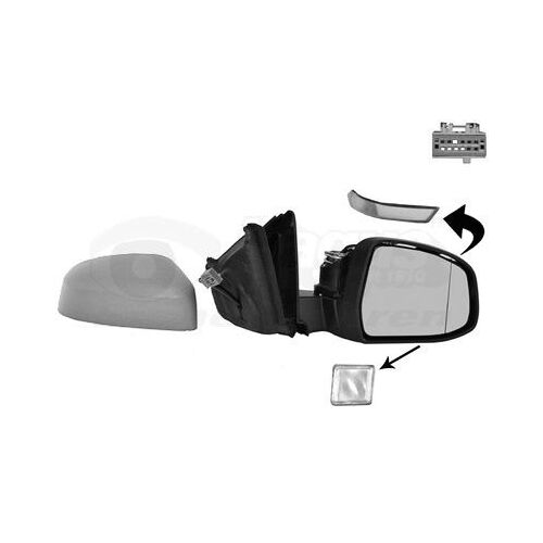 Retroviseur Electrique Droit Gris Metal Pour Ford Mondeo 09/10 - 14