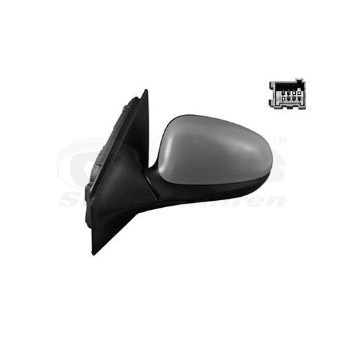 Retroviseur Electrique Gauche Gris Metal Pour Lancia Ypsilon 11 -