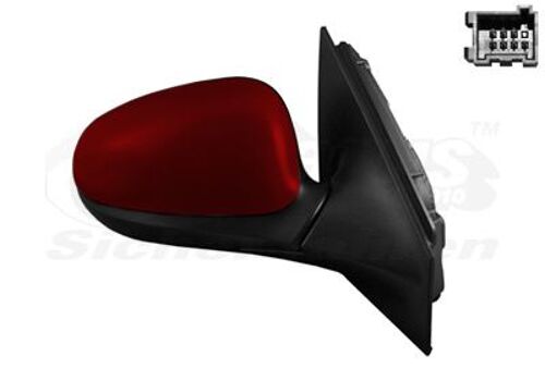 Retroviseur Electrique Droit Rouge Pour Lancia Ypsilon 11 -