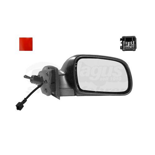 Retroviseur Droit Rouge Pour Peugeot 307 7/05 - 08