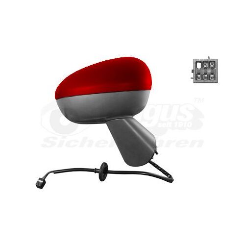 Retroviseur Electrique Droit Rouge Pour Opel Meriva B 10 - 14