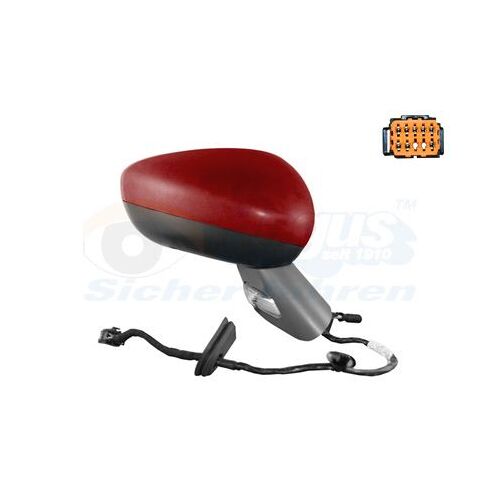 Retroviseur Electrique Droit Rouge Pour Citroen C5 04/08 - 17
