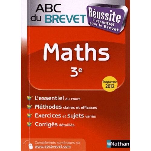Mathématiques 3e - Programme 2012