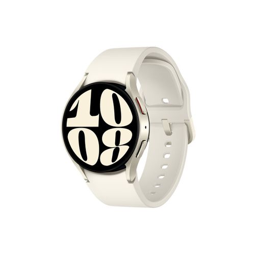 Samsung Galaxy Watch6 - 40 mm - Montre connectée avec bracelet sport - crème - taille du bracelet : S/M - affichage 1.3" - 16 Go - NFC, Wi-Fi, Bluetooth - 28.7 g - or