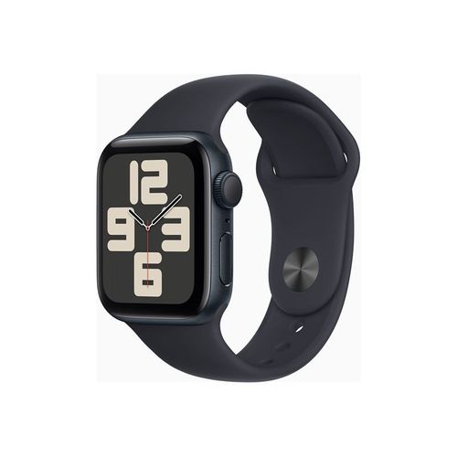 Apple Watch SE (GPS) - 2e génération - 40 mm - aluminium minuit - Montre connectée avec bracelet sport - fluoroélastomère - minuit - taille du bracelet : S/M - 32 Go - Wi-Fi, Bluetooth - 26.4 g