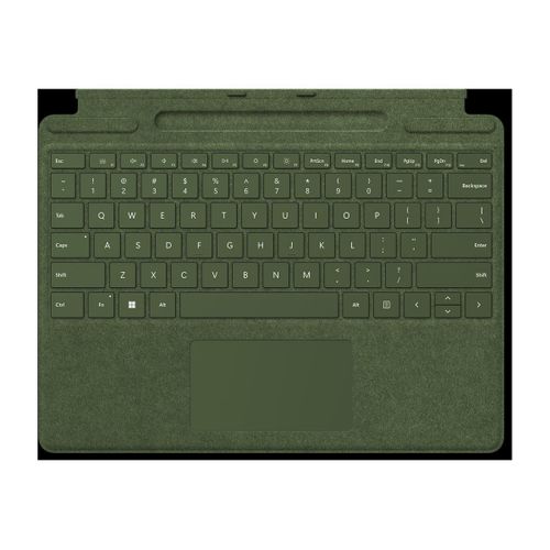Microsoft Clavier Signature pour Surface Pro - Clavier - avec pavé tactile, accéléromètre, plateau de rangement et de chargement du Surface Slim Pen 2 - Français - forêt - pour Surface Pro 8, Pro...