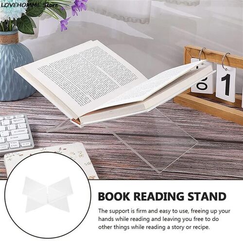 Support de livre transparent pour afficher les fichiers, étagère d'affichage de notation itude en acrylique T1, réservation de bureau en forme de X