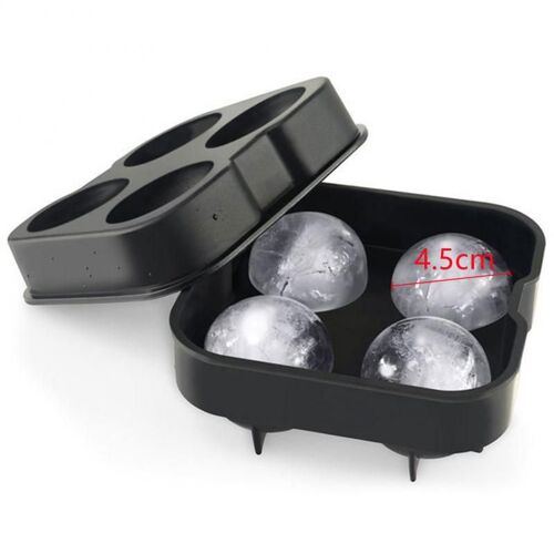 Fabricant De Boules De Glace En Silicone À 4 Cavités, Moule Créatif Multifonctionnel Pour Cocktail Et Whisky, À Faire Soi-Même, 1 Pièce