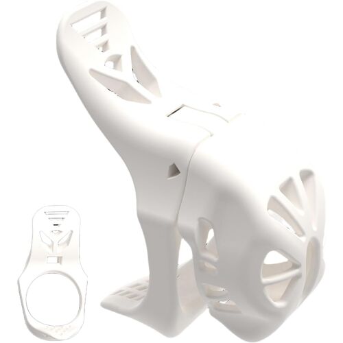 Kal-Jouets Sexuels Creux Cage De Chasteté Avec Mousquetons Plus Larges Et Serrure Cachée Chastity Cage En Résine Penis Fitting & Bondage Pour Les Hommes (White,S)