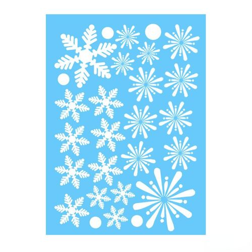 Autocollant de Fenêtre pour Chambre d'Enfant, Sparadrap Muraux, Bonhomme de Neige, Joyeux Noël, 1 Feuille