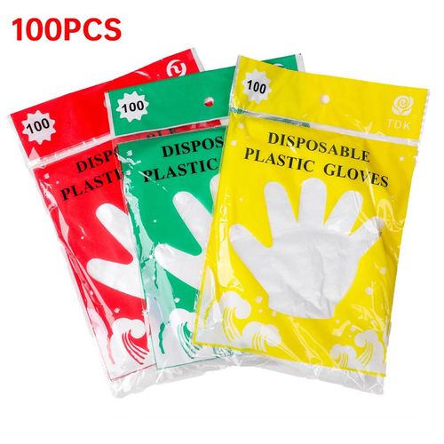 Gants de poulet en plastique PE transparent,100 pièces/lot,pour cuisine,respectueux de l'environnement,livres,outil de barbecue