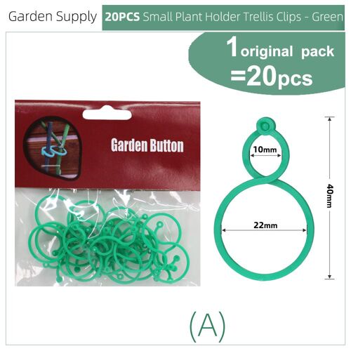 Clips En Treillis Pour Plantes De Jardin, Support De Légumes De Vigne, Pinces À Tomates, Serrures Pour Sécuriser Les Plantations, Paquet D'origine, 20 Pièces, 200 Pièces
