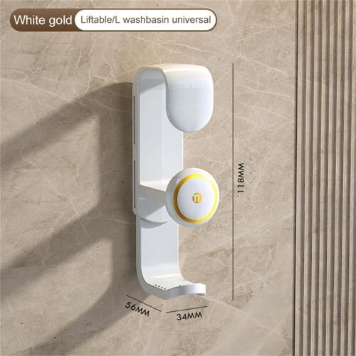 Crochet auto-adhésif pour lavabo, 1 pièce, crochet de rangement mural sans perforation, étagère de rangement pour lavabo de salle de bain sans trace
