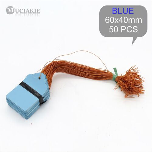 Lot De 50 Étiquettes Durables Pour Plantes De Jardin, 60x40mm, Nouveau Marqueur En Plastique Pour Plantes De Jardin, Légumes, Bonsaï, Ligne De Bande Suspendue Multicolore