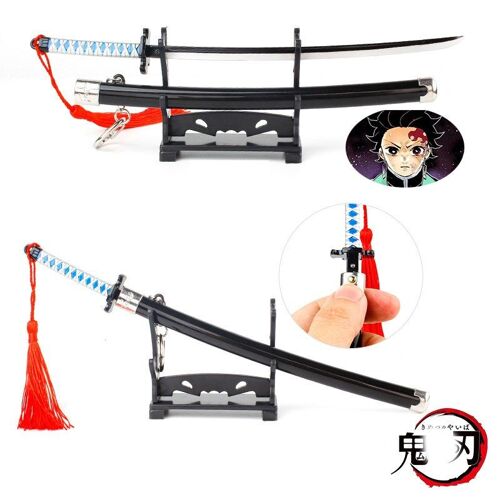 Porte-clé couteau Jielang en alliage, porte fourneau, tueur de démons, charbon de bois, couteau, modèle d'arme, porte-clé fantôme hors de la lame