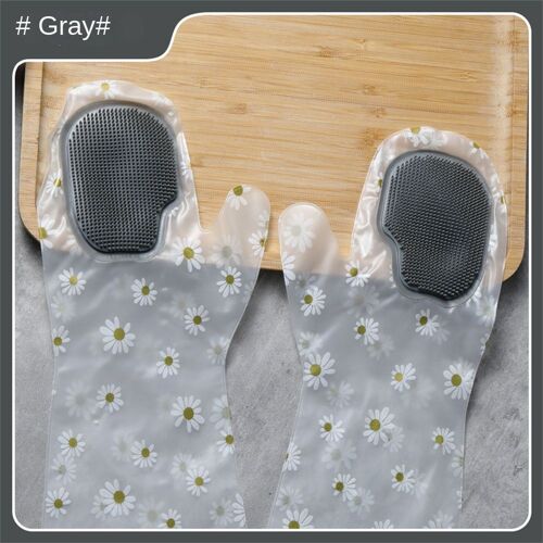 Gants de nettoyage réutilisables à Long canon, 1 paire, pour la vaisselle, en PVC de qualité alimentaire, pour la cuisine