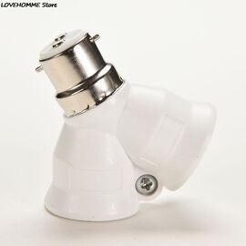 Zlinkj-Adaptateur De Convertisseur De Lampe À Baïonnette Blanche Pratique, Douille À Vis, Séparateur D'ampoule, B22 À 2x