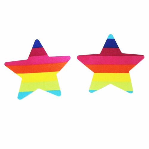 Couvre-Mamelon Arc-En-Ciel Étoile, Autocollants Adhésifs Pour Femmes Sans Shamless, Accessoires De Soutien-Gorge Intimes Invisibles, Jeu Sexuel Pour La Poitrine