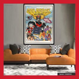 Triptyque Goldorak Vintage – Poster Toile Rare 5 Panneaux – Affiche Manga Grendizer