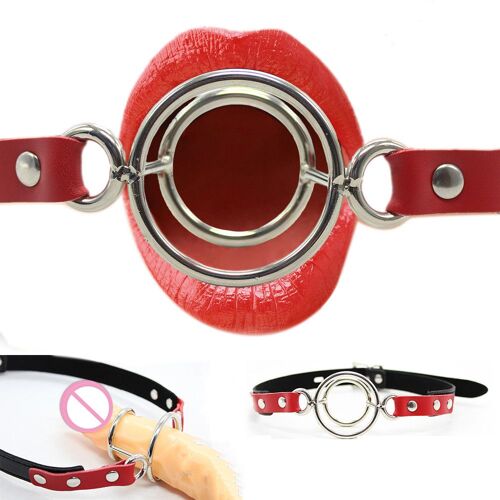 Double Anneau Rond À Bouche Ouverte Gag, Fixation Buccale, Tête En Peluche, Retenue De Bondage, Produits De Jouets Sexuels Pour Couple