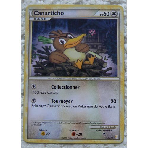 Canarticho Base - Heartgold Et Soulsilver - 19/123 - Edition 2010