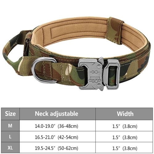Dull-Collier Militaire Réglable En Nylon Pour Chien, Berger Allemand, Moyen Et Grand, Accessoires Pour Animaux De Compagnie, Entraînement À La Marche