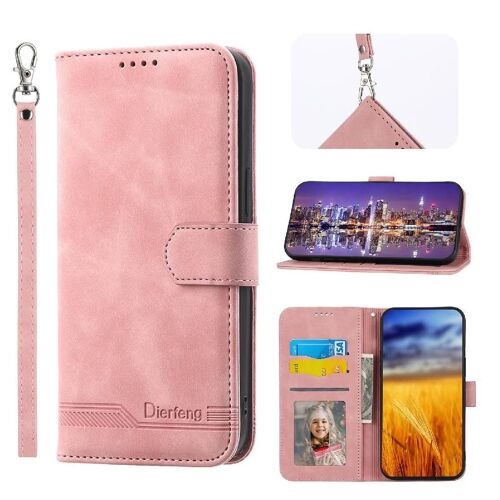 Flip Étui Pour Nokia C21 Plus Premium Cash Poche Fermeture Magnétique Bracelet Fentes Pour Cartes - Couleur Rose