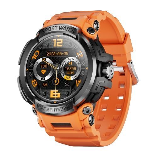T90 Écran Couleur 1,5 Pouces Bluetooth, Montre Intelligente Prenant En Charge La Surveillance De La Santé Et 123 Modes Sportifs - Orange