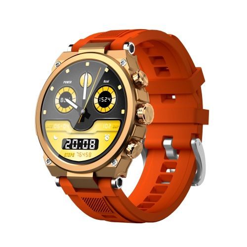 Montre Intelligente Sport Ip67 Ws-23 1,52 Pouces - Or Rose + Orange