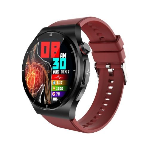 Et340 Montre À Bracelet En Silicone Intelligent À Écran Couleur De 1,46 Pouces - Rouge