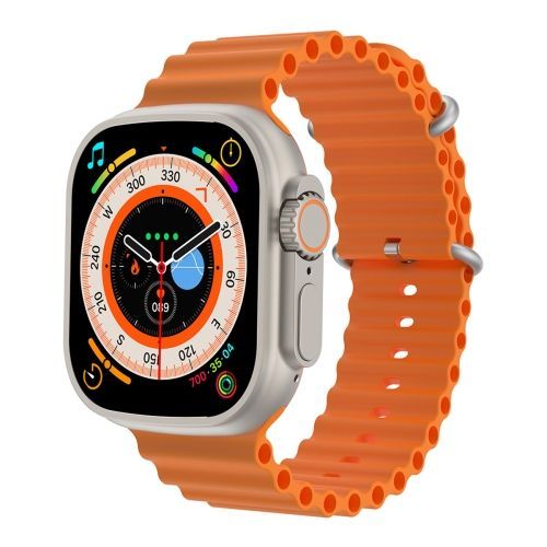 Montre Intelligente À Écran Tft De 1,96 Pouces S800 Ultra Max - Orange