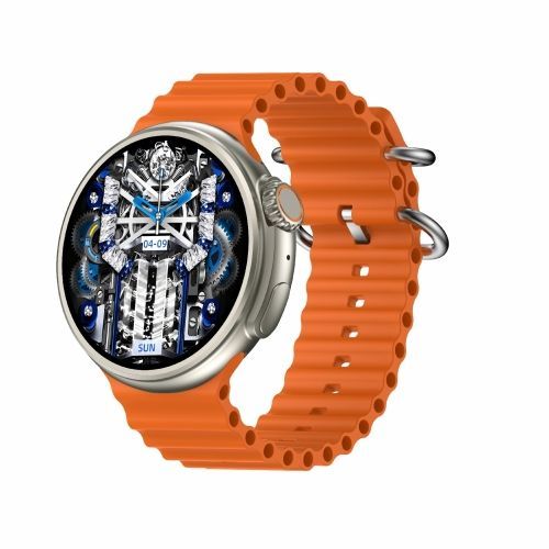 La Montre Intelligente Hd À Écran Rond Z78 Ultra De 1,52 Pouces Prend En Charge La Surveillance De La Fréquence Cardiaque Et De L'oxygène Dans Le Sang - Orange