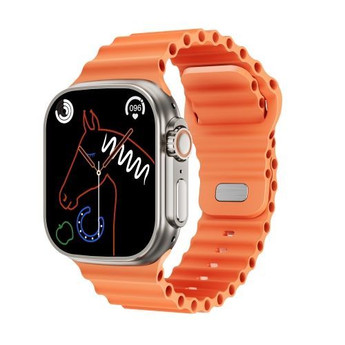 WS-E9 Ultra 2,2 Pouces IP67 Étanche Bande De Silicone Océan Montre Intelligente - Orange
