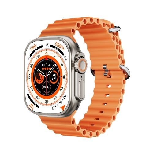 Ws-E9 Ultra 2,2 Pouces Ip67 Boucle En Métal Étanche Océan Bande De Silicone Montre Intelligente - Orange