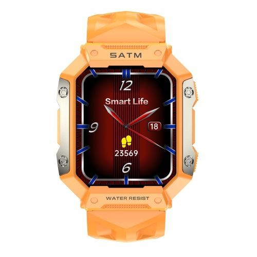 Pg333 1,91 Pouce Montre De Sport Intelligente Étanche Prise En Charge De La Surveillance De La Fréquence Cardiaque / Surveillance De La Pression Artérielle - Orange