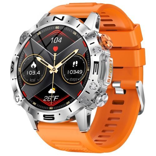 K59 Ip67 Bt5.0 1,43inch Smart Watch Support Appel Vocal / Détection Du Sommeil - Orange