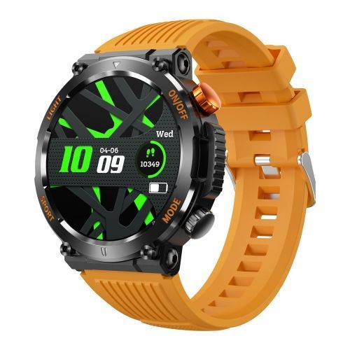Montre Intelligente Bluetooth À Écran Rond De 1,46 Pouce Ht17 - Orange