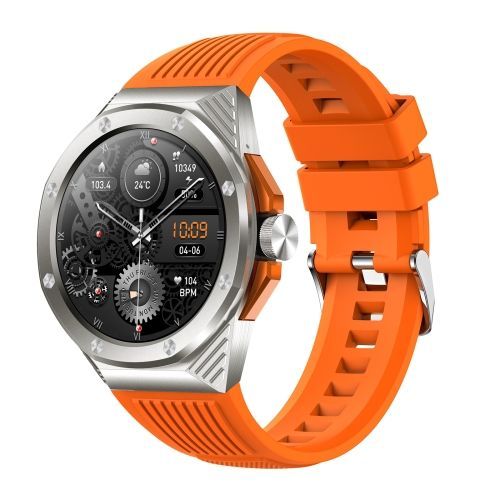 Montre Intelligente Bluetooth À Écran Rond Ht8 De 1,46 Pouces - Orange