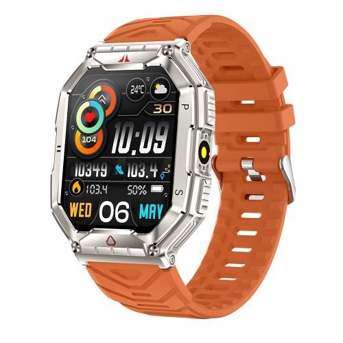 Montre Intelligente À Écran Couleur Kr82 De 2,1 Pouces - Orange