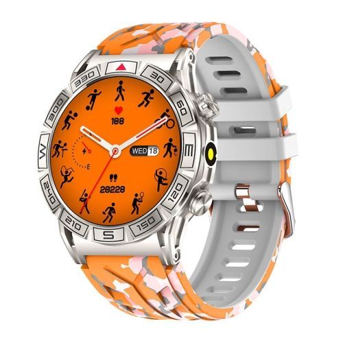 Montre Intelligente À Écran Couleur Kc80 De 1,43 Pouces - Camouflage Orange