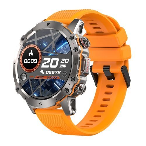 Ak56 Ip67 Bt5.1 1.43inch Smart Watch Support Appel Vocal / Surveillance De La Santé, Style: Bracelet En Silicone - Orange