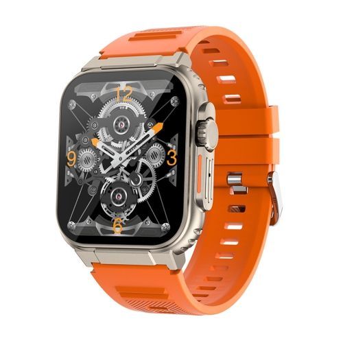 A70 1,96 Pouce Surveillance De La Santé Multifonctionnelle Ip68 Étanche Bluetooth Appel Smart Watch - Orange